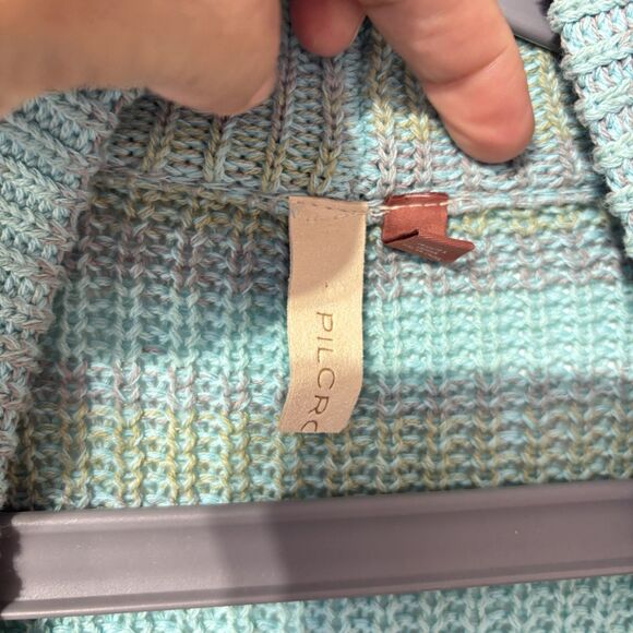 Anthropologie Pilcro Space Dye Cardigan Sweater Ombre Longline Size Large - Picture 5 of 9